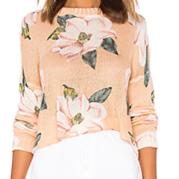 Show Me Your MuMu Sweaters - Show Me Your Mumu Cropped Varsity Sweater- in Southern Magnolia Knit